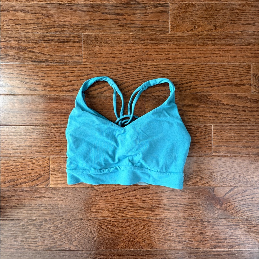 Athleta Teal Strappy Sports Bra